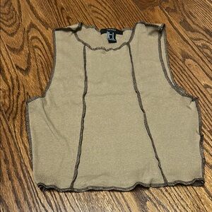 Forever 21 Brown Fitted Crop Tank Top🌿